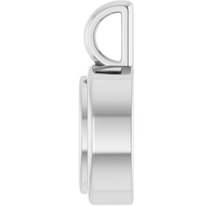 10K White Gold 7x5 mm Oval Charm/Pendant Mounting – image 6