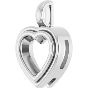 Platinum 9x9 mm Heart Charm/Pendant Mounting – image 4