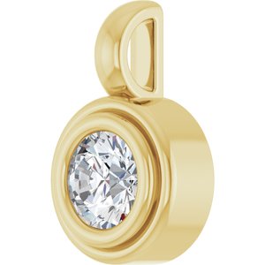 10K Yellow Gold 4.8 mm Round Charm/Pendant Mounting – image 3