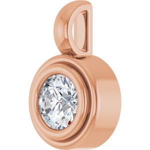 18K Rose Gold 4.8 mm Round Charm/Pendant Mounting – image 3