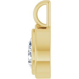 10K Yellow Gold 8x6 mm Pear Charm/Pendant Mounting – image 5