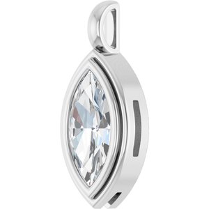 Continuum Sterling Silver 13x6.5 mm Marquise Charm/Pendant Mounting – image 3