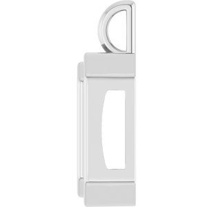 10K X1 White Gold 16x12 mm Emerald Charm/Pendant Mounting – image 6