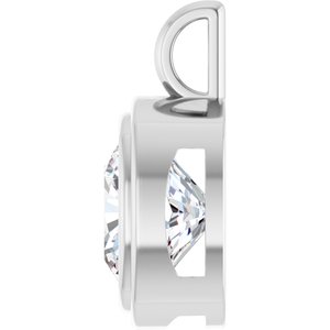 18K X1 White Gold 12x12 mm Cushion Charm/Pendant Mounting – image 5