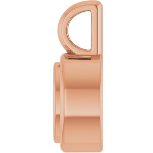 10K Rose Gold 5x3 mm Oval Charm/Pendant Mounting – image 6