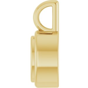 18K Yellow Gold 5x3 mm Oval Charm/Pendant Mounting – image 6