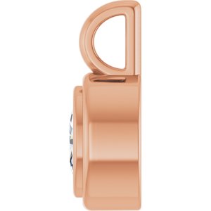 14K Rose Gold 1/5 CT Lab-Grown Diamond Charm/Pendant – image 3