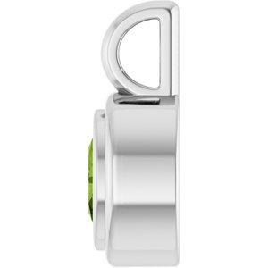 Platinum Natural Peridot Charm/Pendant – image 3