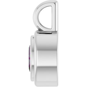 Platinum Lab-Grown Alexandrite Charm/Pendant – image 3