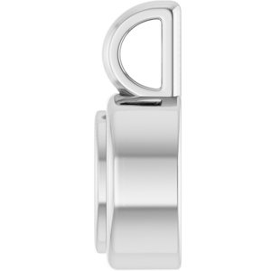 18K White Gold 5x3 mm Oval Charm/Pendant Mounting – image 6