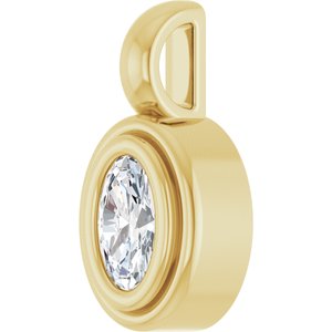 10K Yellow Gold 5x3 mm Oval Charm/Pendant Mounting – image 3