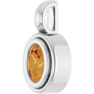 Platinum Natural Citrine Charm/Pendant – image 2
