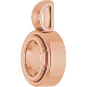 10K Rose Gold 5x3 mm Oval Charm/Pendant Mounting – image 4