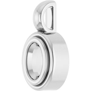 14K X1 White Gold 5x3 mm Oval Charm/Pendant Mounting – image 4