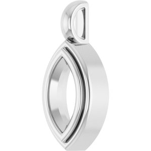 Continuum Sterling Silver 9x4.5 mm Marquise Charm/Pendant Mounting – image 4