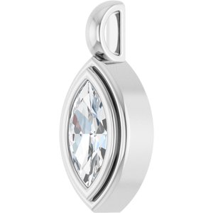 Continuum Sterling Silver 9x4.5 mm Marquise Charm/Pendant Mounting – image 3