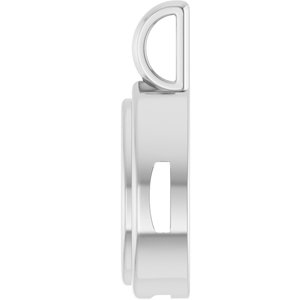 18K X1 White Gold 10x6 mm Pear Charm/Pendant Mounting – image 6