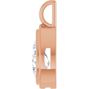 18K Rose Gold 10x6 mm Pear Charm/Pendant Mounting – image 5