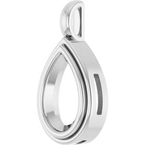 Sterling Silver 12x7.5 mm Pear Charm/Pendant Mounting – image 4