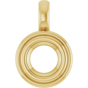 10K Yellow Gold 5.8 mm Round Charm/Pendant Mounting – image 2