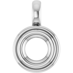 Sterling Silver 5.8 mm Round Charm/Pendant Mounting – image 2