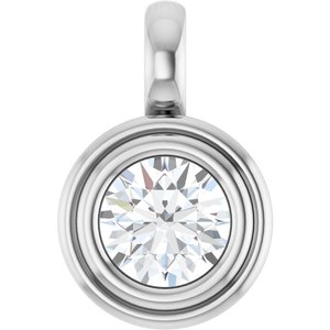 Sterling Silver 5.8 mm Round Charm/Pendant Mounting