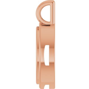 18K Rose Gold 10.5x5.5 mm Marquise Charm/Pendant Mounting – image 6