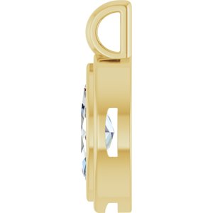 14K Yellow Gold 10.5x5.5 mm Marquise Charm/Pendant Mounting – image 5