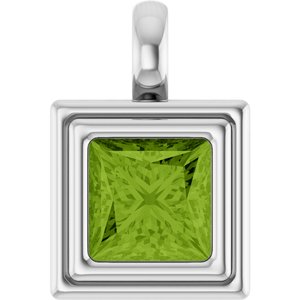 Bezel-Set Solitaire Charm/Pendant