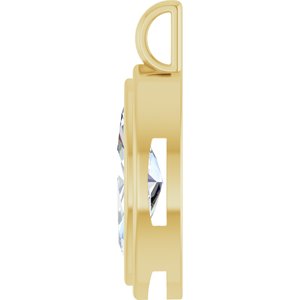 14K Yellow Gold 15x7 mm Marquise Charm/Pendant Mounting – image 5