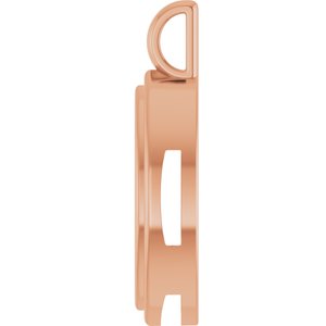 18K Rose Gold 15x7 mm Marquise Charm/Pendant Mounting – image 6