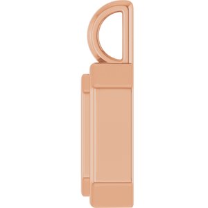 10K Rose Gold 8x6 mm Emerald Charm/Pendant Mounting – image 6