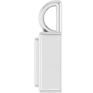 18K Palladium White Gold 6x6 mm Square Charm/Pendant Mounting – image 6