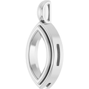 14K X1 White Gold 12x6 mm Marquise Charm/Pendant Mounting – image 4