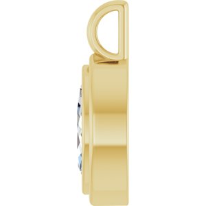 14K Yellow Gold 9.5x5 mm Marquise Charm/Pendant Mounting – image 5