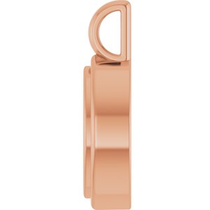 18K Rose Gold 9.5x5 mm Marquise Charm/Pendant Mounting – image 6