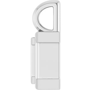 14K X1 White Gold 4.5x3 mm Emerald Charm/Pendant Mounting – image 6