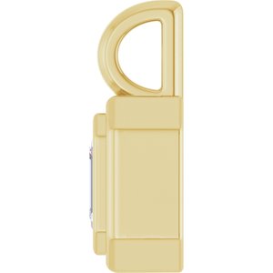 10K Yellow Gold 4.5x3 mm Emerald Charm/Pendant Mounting – image 5