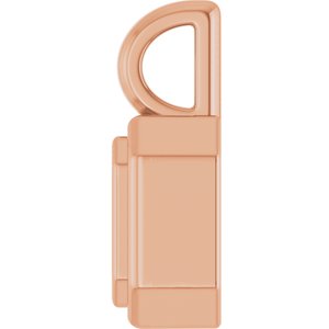 18K Rose Gold 4.5x3 mm Emerald Charm/Pendant Mounting – image 6