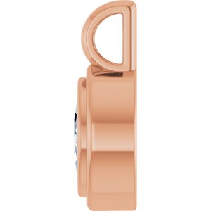 10K Rose Gold 6x3.5 mm Marquise Charm/Pendant Mounting – image 5
