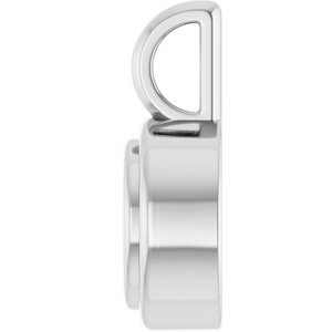 14K White Gold 5.2 mm Round Charm/Pendant Mounting – image 6
