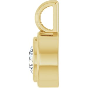18K Yellow Gold 5.2 mm Round Charm/Pendant Mounting – image 5