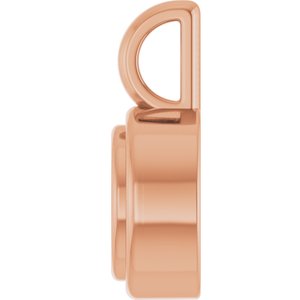 14K Rose Gold 5.2 mm Round Charm/Pendant Mounting – image 6