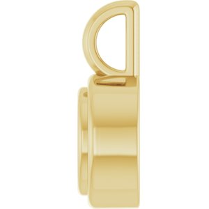 18K Yellow Gold 5.2 mm Round Charm/Pendant Mounting – image 6