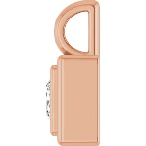14K Rose Gold 3/8 CT Natural Diamond Charm/Pendant – image 3