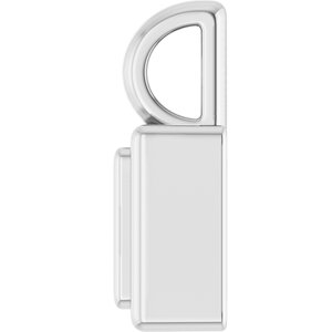 18K White Gold 4x4 mm Square Charm/Pendant Mounting – image 6