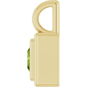 14K Yellow Gold Natural Peridot Charm/Pendant – image 3