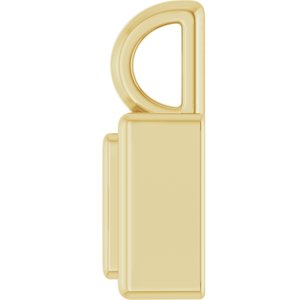18K Yellow Gold 4x4 mm Square Charm/Pendant Mounting – image 6