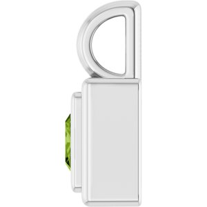 Platinum Natural Peridot Charm/Pendant – image 3