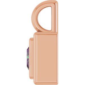14K Rose Gold Lab-Grown Alexandrite Charm/Pendant – image 3